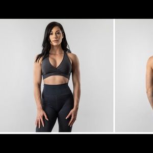 Alphalete Surface Wrap Bra Dark Grey
